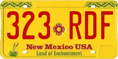 NM license plate 323RDF