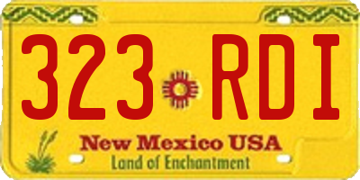NM license plate 323RDI