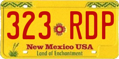 NM license plate 323RDP