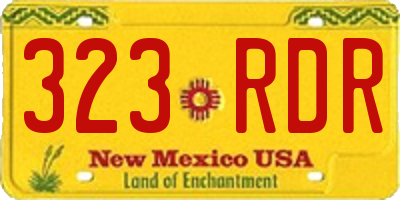 NM license plate 323RDR