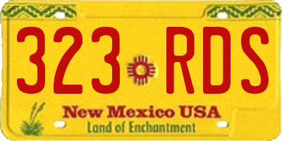 NM license plate 323RDS