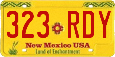 NM license plate 323RDY