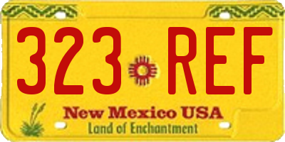NM license plate 323REF