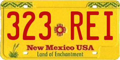 NM license plate 323REI