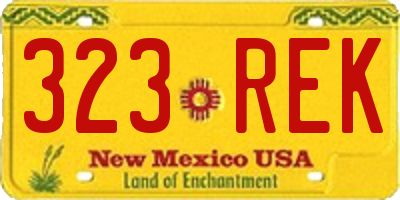 NM license plate 323REK