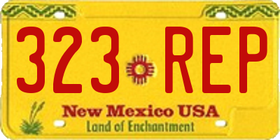 NM license plate 323REP