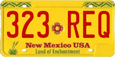 NM license plate 323REQ