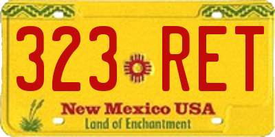 NM license plate 323RET