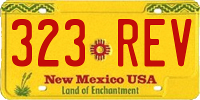 NM license plate 323REV