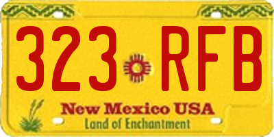 NM license plate 323RFB