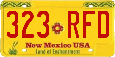 NM license plate 323RFD