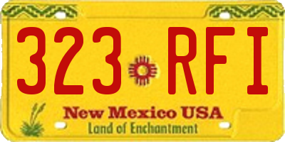 NM license plate 323RFI