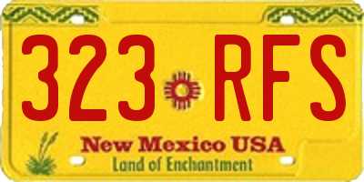 NM license plate 323RFS