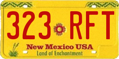 NM license plate 323RFT