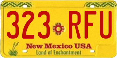 NM license plate 323RFU