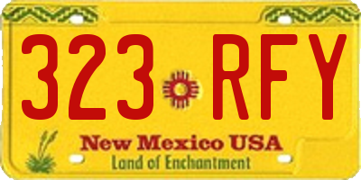 NM license plate 323RFY