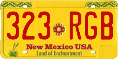 NM license plate 323RGB