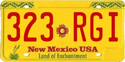 NM license plate 323RGI