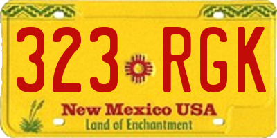 NM license plate 323RGK