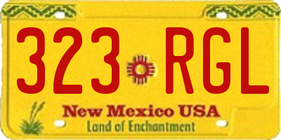 NM license plate 323RGL
