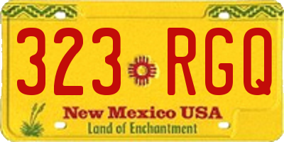 NM license plate 323RGQ