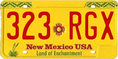 NM license plate 323RGX