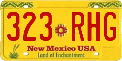 NM license plate 323RHG