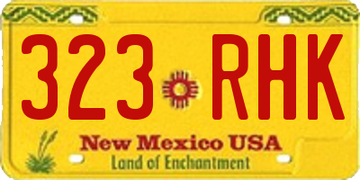 NM license plate 323RHK