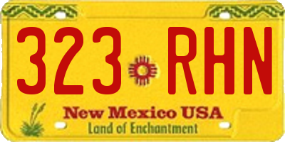 NM license plate 323RHN