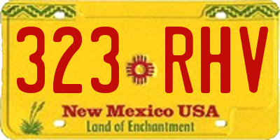 NM license plate 323RHV