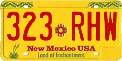 NM license plate 323RHW