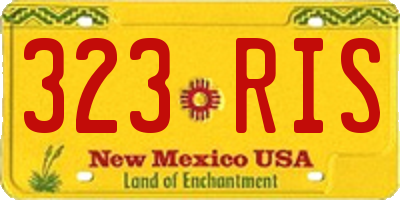 NM license plate 323RIS