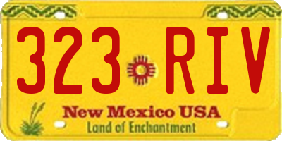 NM license plate 323RIV
