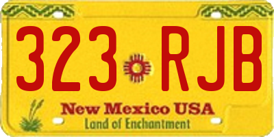 NM license plate 323RJB