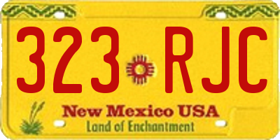 NM license plate 323RJC