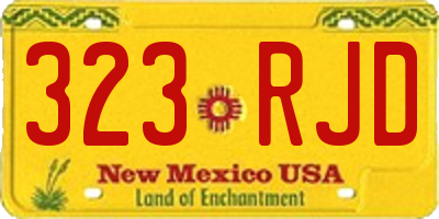 NM license plate 323RJD