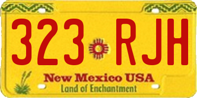 NM license plate 323RJH