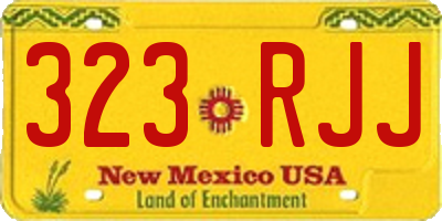 NM license plate 323RJJ