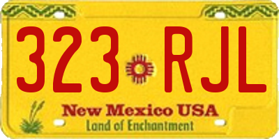 NM license plate 323RJL