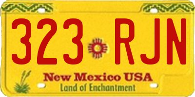 NM license plate 323RJN