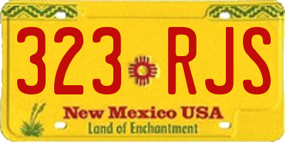 NM license plate 323RJS