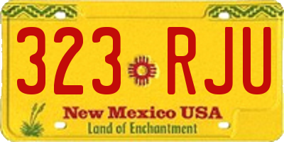 NM license plate 323RJU