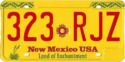 NM license plate 323RJZ