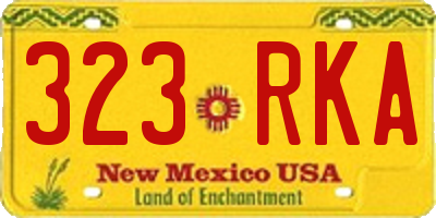 NM license plate 323RKA