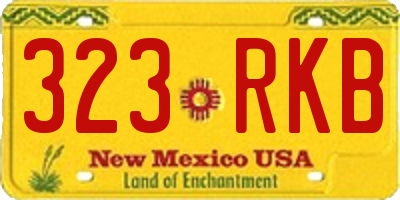 NM license plate 323RKB