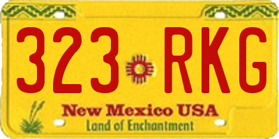 NM license plate 323RKG