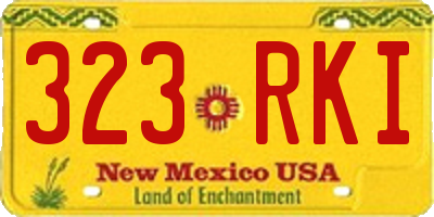 NM license plate 323RKI