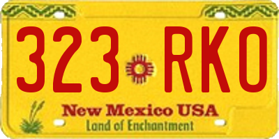 NM license plate 323RKO