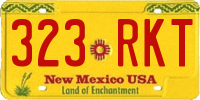 NM license plate 323RKT