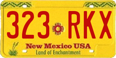 NM license plate 323RKX